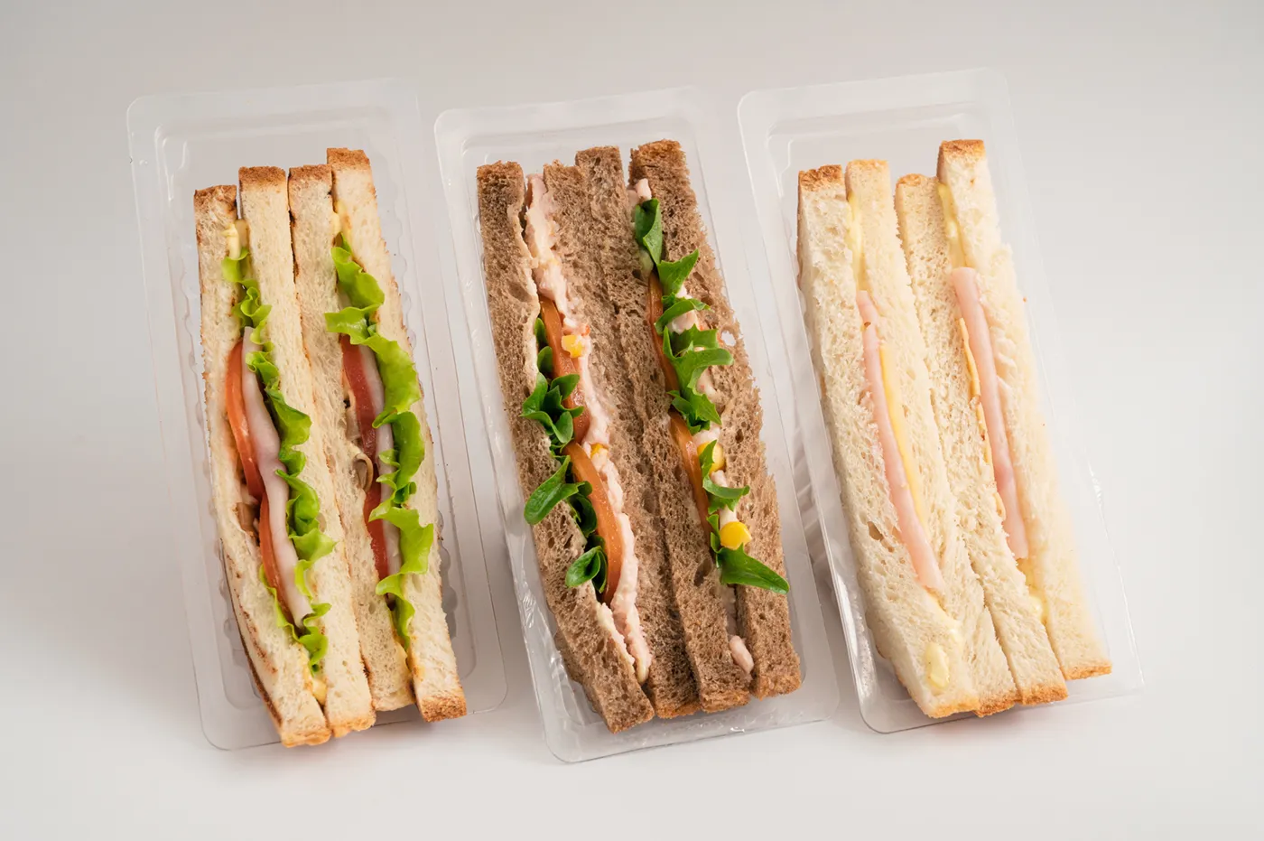 three-sandwhiches